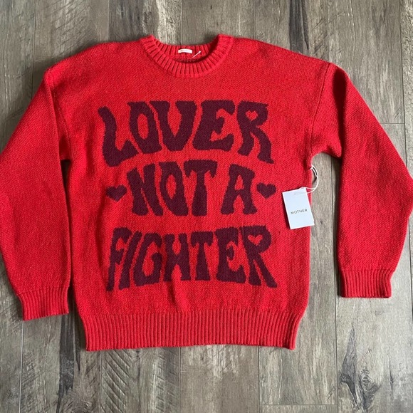 MOTHER the long-jump Jumper Lover Not A Fighter L NWT - Picture 2 of 6